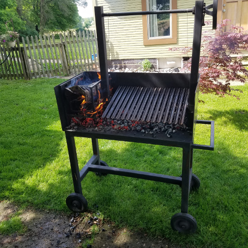 Argentinian style welded steel grill